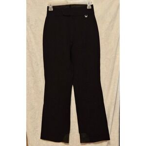 Vintage 80s Roffe Ski Pants Black XS 26" Waist Retro Skiwear Branded Ankle Guard